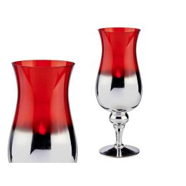 Portavelas Cristal Plata Y Rojo Arte Regal 13X35CM (6 Unidades) Precio: 37.6899996. SKU: B14DGKEQ3N