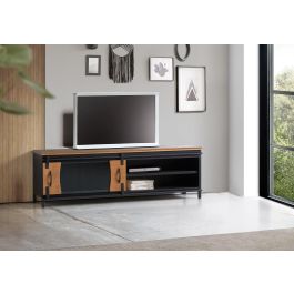 GINER Y COLOMER Mueble TV Industrial de Madera de Mango y Metal 160 cm