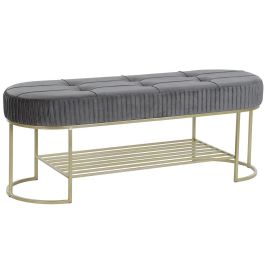 Banqueta DKD Home Decor Gris Dorado Metal 120 x 40 x 45 cm Precio: 165.5000006. SKU: B14WMF5RL8