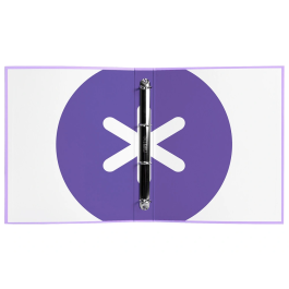 Antartik Carpeta A4 Forrada 4 Anillas 25 mm Redondas Color Lavanda