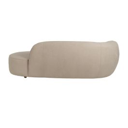 Sofá 3 Plazas Beige Tejido-Madera 229 X 100 X 76 cm