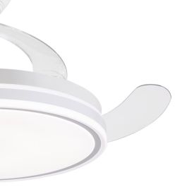 AVANT Ventilador de Techo 42 Pulgadas Retráctil, 30W Motor y 36W LED, Control por App