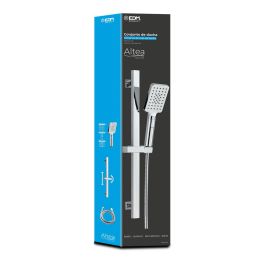 Edm Barra de ducha con flexo y mango serie Altea Cromado Acero Inox. 70cm Mango 3 posiciones 1,5m