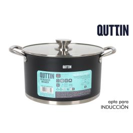 Inde Cacerola 26 cm (8 L) de Acero Inoxidable Industrial con Tapa, Modelo Hermes Matt, Serie QT (4 Unidades) Precio: 120.5644. SKU: B13JZCATV9