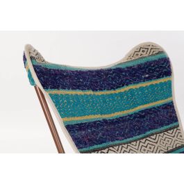 Sillon Indio DKD Home Decor Azul Marino 65 x 90 x 74 cm