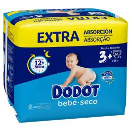 Dodot Pañales Etapas Extra Talla 3 (7-11 kg) con Microperlas Absorbentes y 3 Tubos Ultra-Absorbentes 66 unidades