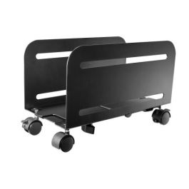 Ewent EW1291 Soporte de CPU Móvil Universal con Ruedas, Base Ajustable, Negro