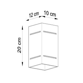 Aplique de pared "Blocco" SOL-SL.0478 - Lámpara pequeña y efectiva para pasillo, dormitorio, habitación de niños. Blanco, negro, gris.