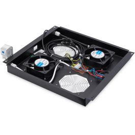Digitus Unidad de Refrigeración de Techo para Armarios Unique/Dynamic/Varioflex-N - 2 Ventiladores, Negro, 276 m³/h
