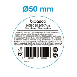 Plato Llano Cerámico Ikonic Bidasoa 20,2x19,7 cm (6 Unidades)