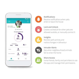 Sureflap Chatiere Connect con Chip Electrónico y Hub iDSCFWTB1 - Blanco