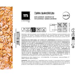 La Mediterranea Tarro Borosilicato Acero Inoxidable 1650 ml 10.8x10.8x26 cm