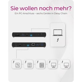 D Dockingstation Thunderbolt 4 Type-C 4xUSB-A/3xUSB-C/HDMI ICY BOX Black