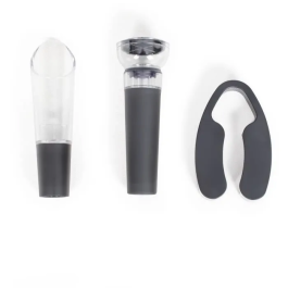 Livoo GS159 Set de Vino Eléctrico Recargable Universal con 5 Accesorios, Funciona por Presión, Capacidad 30 Botellas