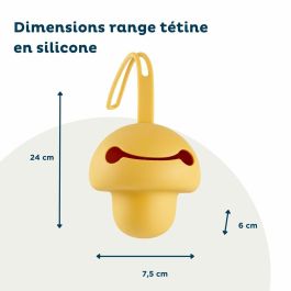 Thermobaby THE3023191810491 Portachupetes de Silicona Amarillo Miel Suave sin BPA