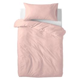 Juego de funda nórdica HappyFriday Basic Kids Rosa claro Cuna de Bebé 2 Piezas Juego de funda nórdica HappyFriday Basic Kids Rosa claro Cuna de Bebé 2 Piezas