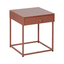 Mesita Terracota Acero 43 X 41 X 50 cm