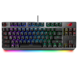 ASUS ROG STRIX SCOPE II Teclado Mecánico para Juegos FPS, Tenkeyless, Interruptores ROG NX, Retroiluminación RGB, Negro - 90MP0350-BKSA00