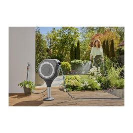 Gardena 18607-20 Caja Manguera Terrassen-Schlauchbox RollUp S (Blanco) 15 m Negro Manguera Flexible Resistente a Heladas Boquilla Incluida