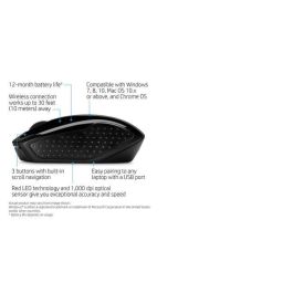 HP 200 Wireless Mouse, Económico Ambidextro, Diseño Ergonómico y Contorneado para Ambas Manos, Libertad de Movimiento Inalámbrica.
