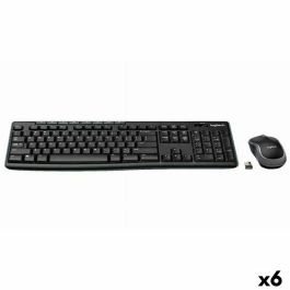 Teclado y Ratón Inalámbrico Logitech DESKTOP MK270 Negro Qwerty Español (6 Unidades) Precio: 206.49999997. SKU: B19CYNNF8S