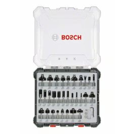 Bosch Professional 2607017475 - Juego de 30 Fresas Mixtas para Madera con Vástago de 8 mm