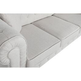 DKD Home Decor Sofá Tradicional Crema Negro 209 x 84 x 76 cm