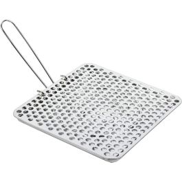 Tostador de Pan Acero Inoxidable con Mango Plegable Quttin (12 Unidades)