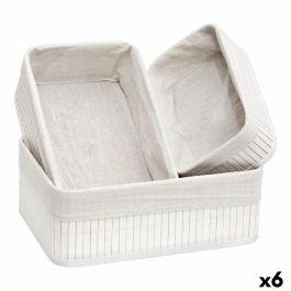 Juego de Cestos Confortime Blanco Bambú (3 Piezas) (6 Unidades) Precio: 75.88999968. SKU: B1F2VAB76K