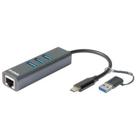 D-Link Hub USB Tipo C con 3 Puertos USB 3.2 Gen 1 y Ethernet Gigabit Precio: 37.50000056. SKU: S0235751
