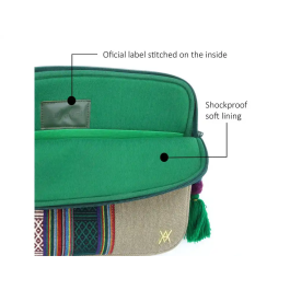 Funda para portátil Vam Vam Casablanca 12 pulgadas, protección acolchada y diseño artístico