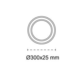 Cristalrecord Plafón LED Circular Mery 24W 3CCT 2420 lm Ø30x2.5 cm Blanco