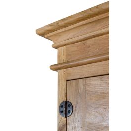 Giner y Colomer Librería de Teca Maciza con 2 Puertas de Cristal y 5 Estantes