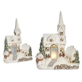 Casa Cerámica Nevada con Luz y Muñeco de Nieve Krist+ - 18x54x42 cm, Blanco, Poliresina, con LED Precio: 37.98999974. SKU: B13R95CKFL