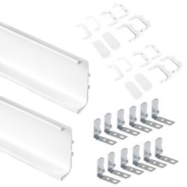 Emuca Kit de 2 perfiles centrales Gola para muebles de cocina, longitud 2,35m, con accesorios, Aluminio, Pintado blanco Precio: 78.49999993. SKU: B1C934TDLD