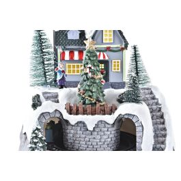 DKD Home Decor Casa de Navidad Tradicional con Movimiento LED y Resina Multicolor 18x20x18 cm (2 Unidades) DKD Home Decor Casa de Navidad Tradicional con Movimiento LED y Resina Multicolor 18x20x18 cm (2 Unidades)