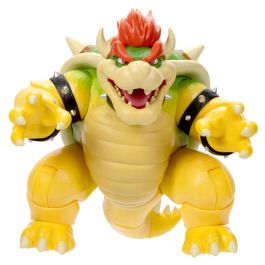JAKKS PACIFIC Figura Bowser articulada Super Mario Bros La Película 17,5cm con efecto de fuego