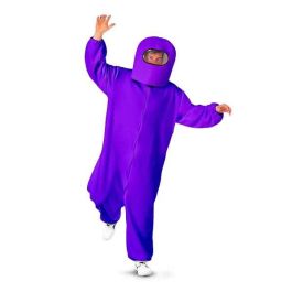 Disfraz among us impostor purple XL (escafandra y traje con cremallera y bolsillos) Disfraz among us impostor purple XL (escafandra y traje con cremallera y bolsillos)