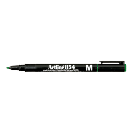 Artline EK-854 Rotulador Permanente Punta Redonda 1 mm Verde para Proyeccion y Superficies