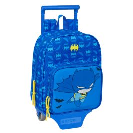 Safta 232 805 Mochila Escolar Batman Preescolar con Carro y Ruedas para Niños 3 Años+ - 22x27x10 cm