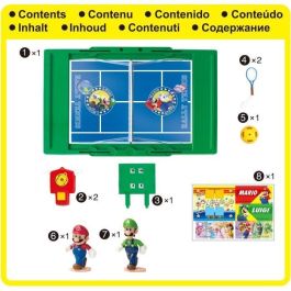 Epoch 7434 Super Mario Rally Tennis: Juego de Tenis con Figuras Coleccionables Mario y Luigi +5 Años