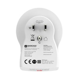 Skross Adaptador de Viaje Europeo a Estados Unidos con USB 1500281
