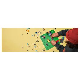 LEGO Classic Base Verde, Juego Construcción, 4+ Años, 1 Pieza, Plástico, Multicolor