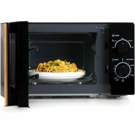 Domo DO2820 Horno microondas 20L 700W, temporizador 35 min, función descongelación, acabado madera negra, 44x35.8x25.8 cm Domo DO2820 Horno microondas 20L 700W, temporizador 35 min, función descongelación, acabado madera negra, 44x35.8x25.8 cm