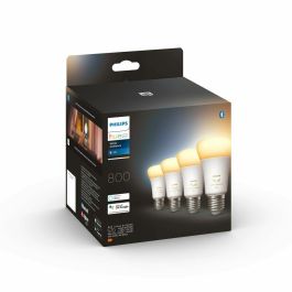 Philips Hue PHI8719514328280 Bombilla LED E27 Conectada White Ambiance 800 lúmenes (equiv. 60W) Compatible Bluetooth Paquete de 4