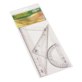 Faibo 806 Estuche con regla 30 cm, escuadra 45°, cartabón 60° y semicírculo 15 cm, plástico Precio: 7.79000057. SKU: B1HTKHEEK8