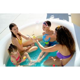 Bestway Piscina Infantil 2 Aros Arcoiris 206x206x51 cm +6 Años Jardin 54443 Bestway Piscina Infantil 2 Aros Arcoiris 206x206x51 cm +6 Años Jardin 54443