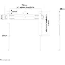 Soporte TV Neomounts LED-W600BLACK 75" 37" 35 kg