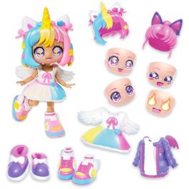 Bandai HEA26348 BAN3701405829490 - Muñeca Animakii Personalizable - Diseño Unicornio y Murciélago
