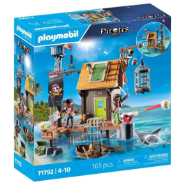 Playmobil Puerto Pirata 71792 Piratas con Cañón, Tesoro Escondido, Jaula y Bote Flotante, Juguete para Niños +4 Años Precio: 79.5900006. SKU: B12EY8L6HV